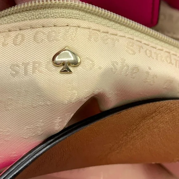 Kate Spade Bright Spot Avenue Grayce Leather Tote Cognac Brown & Pink - Picture 8 of 13